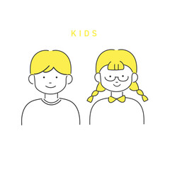 男の子と女の子のイラスト