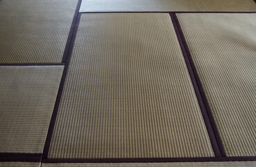 A tatami mat on the floor of a Japanese house