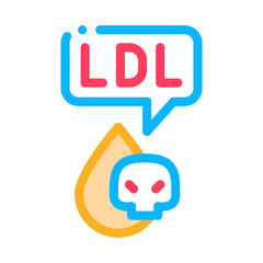 ldl atherosclerosis color icon vector illustration sign