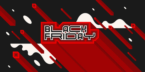 Obraz na płótnie Canvas Black Friday banner. Modern background with abstract elements and dynamic shapes.
