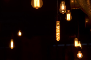 bulbs shine in the dark
