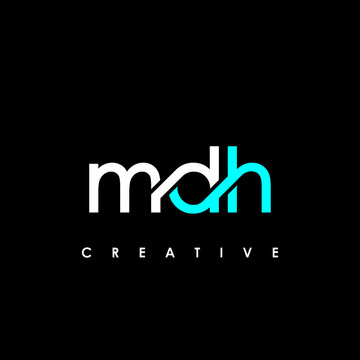 MDH Letter Initial Logo Design Template Vector Illustration