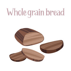 Delicious freshly whole grain bread. Carbohydrates for healthy nutrition.