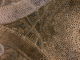 shiraz, Iran - march 27, 2017:  photos of antiques beautiful architectures and arabisques in shiraz