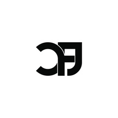 cfj letter original monogram logo design