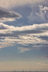 Obraz premium Storm clouds at sunset over Rincon California