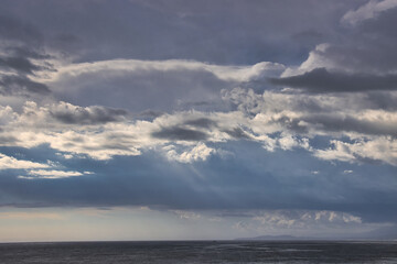 Storm clouds at sunset over Rincon California