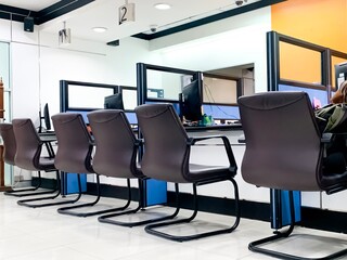 Service counter for service inquiries and payment.