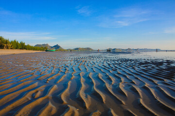beach sand wave natural texture view Thailand
