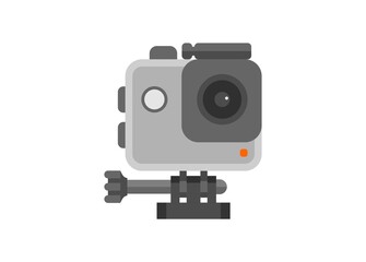 Action camera. Simple flat illustration.