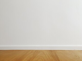 White walls and wooden floors. Concept for interior decoration and background.