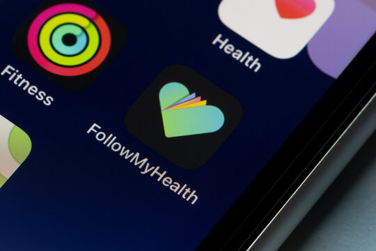 Portland, OR, USA - Mar 25, 2021: FollowMyHealth Mobile App Icon Is Seen On An IPhone. FollowMyHealth Is An Enterprise Patient Engagement Solution For Providers, Hospitals And Health Systems.