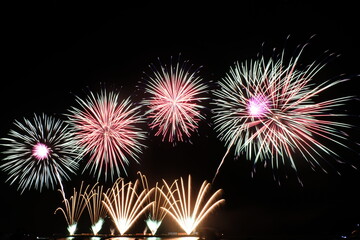 Fireworks in the festival in Pattaya.