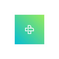Unique and modern logo letter B and cross, healthcare and medical.
EPS10, Vector.