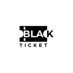 The unique logo about the ticket is black.
EPS10, Vector.
