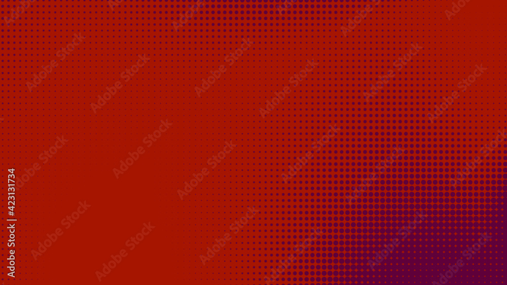 Poster dots halftone red purple color pattern gradient texture with technology digital background. dots pop