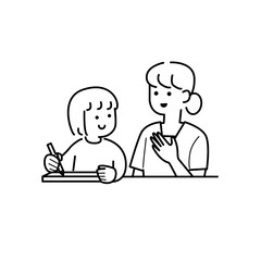 先生に教えてもらうイラスト素材