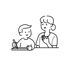 先生に教えてもらうイラスト素材