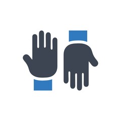 Fototapeta premium Hand gloves icon