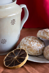 Cup of tea and cookies still-life