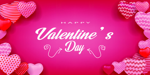 valentine greeting card with hearts