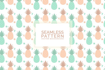 pineapple time. summer time. seamless pattern with pale color. suitable for background or wallpaper