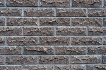 background wall of decorative brown bricks