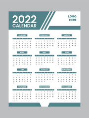 2022 Modern calendar design template
