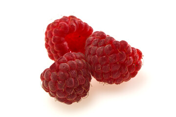 Red bright ripe sweet raspberry