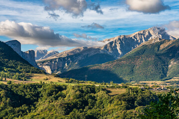 Landscape at Saint Baudille et Pipet, Trieves in Vercors, French Alps, France