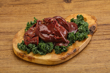 Raw chicken liver for cooking