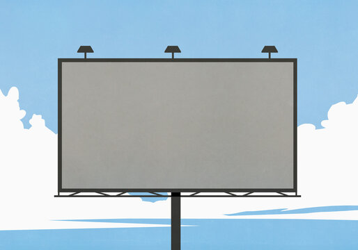 Blank advertising billboard
