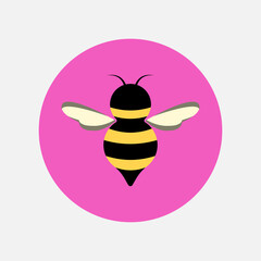Bee Logo design vector template modern style. Flat icon.