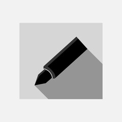 Pen silhouette vector illustration symbol. Vector simple modern icon design illustration.