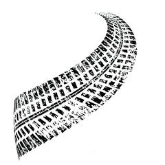 Vector Print Textured Tire Track . Design Element . Car tread silhouette . Mud splash grunge texture. Tyre track banner .