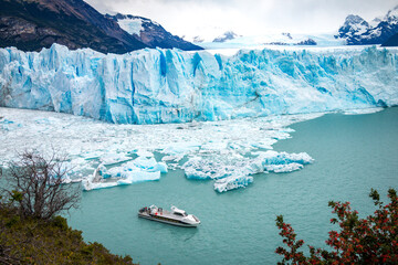 close up of perito moreno glacier, los glaciares national park, patagonia, argentina