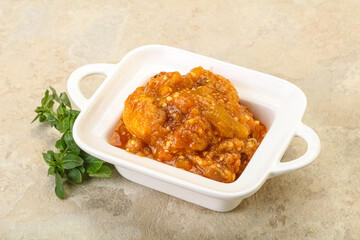 Caucasian cuisine - Mangal salad with vegetables