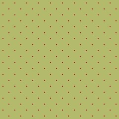 Seamless pattern - small reddish dots on a dirty olive background. Mat graphic texture for design. Vector illustration, EPS.