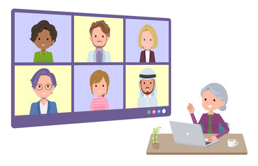 flat type Purple clothes grandma_web-meeting-perspective