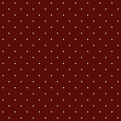 Seamless pattern - small light yellow dots on a deep maroon background. Burgundy graphic texture for design. Vector illustration, EPS.