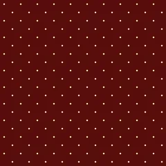 Wall murals Bordeaux Seamless pattern - small light yellow dots on a deep maroon background. Burgundy graphic texture for design. Vector illustration, EPS.