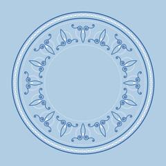 Beautiful round frame. Festive design. Vintage border. Vector illustration EPS10.
