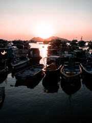 Sunset at Cheung Chau island, Hong Kong
