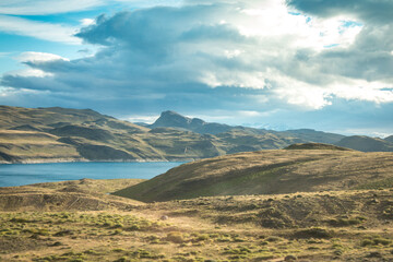 Fototapeta na wymiar Torres del Paine National Park, Patagonia, Chile,