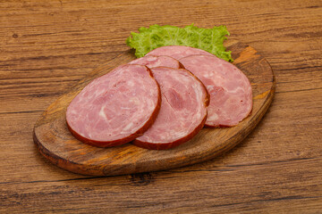 Slices of pork meat ham