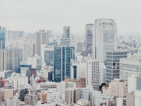 Highrise buildings and cityscape, Tokyo, Japan
