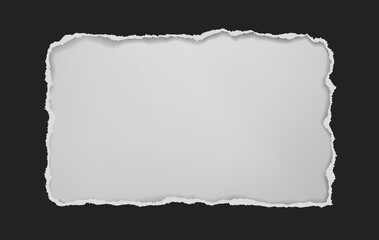 Obraz premium Black hole composition in paper with torn edges and soft shadow is on white background. Vector illustration