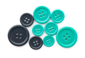 Large plastic clothes button isolated on white background