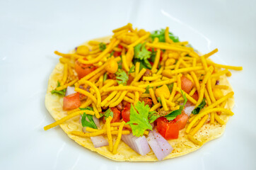 Masala Papad with Kerala mixture on top