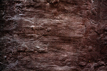 Background from old grungy uneven wall painted brown, copy space, space for text
